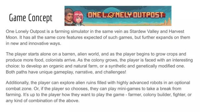 Product / solution slide 2 from One Lonely Outpost