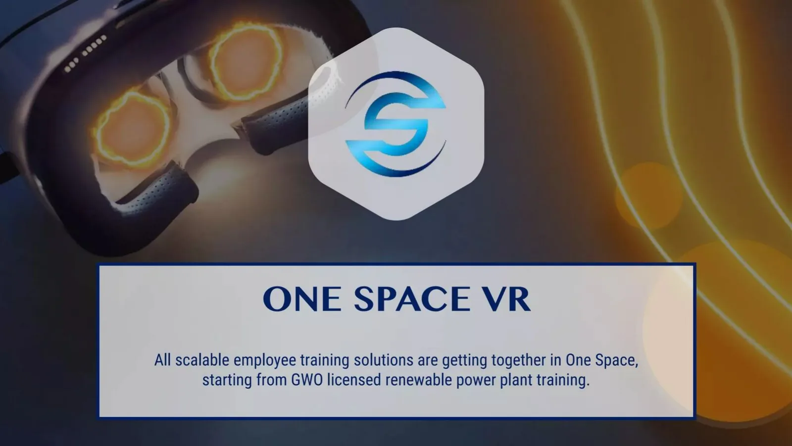 One Space VR pitch deck slide