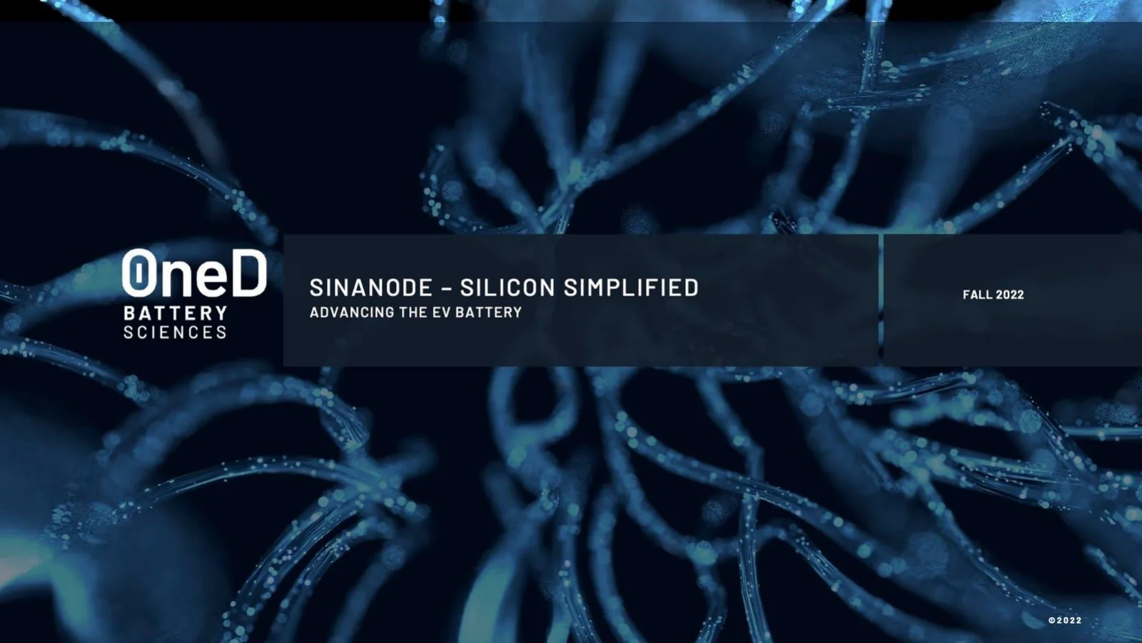 OneD Battery Sciences pitch deck slide