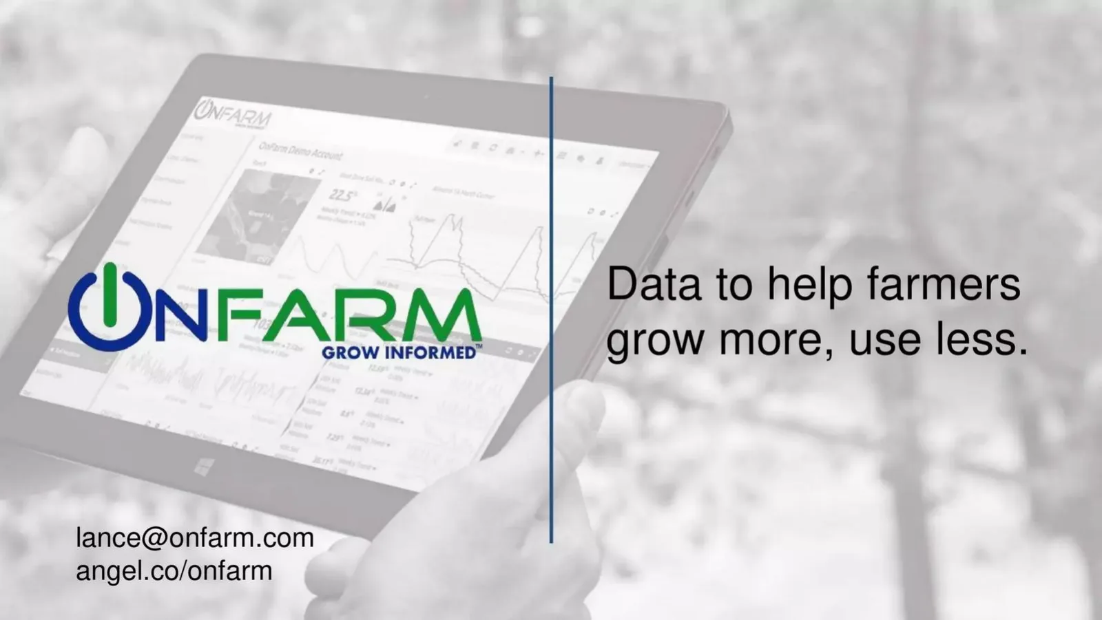 OnFarm pitch deck slide