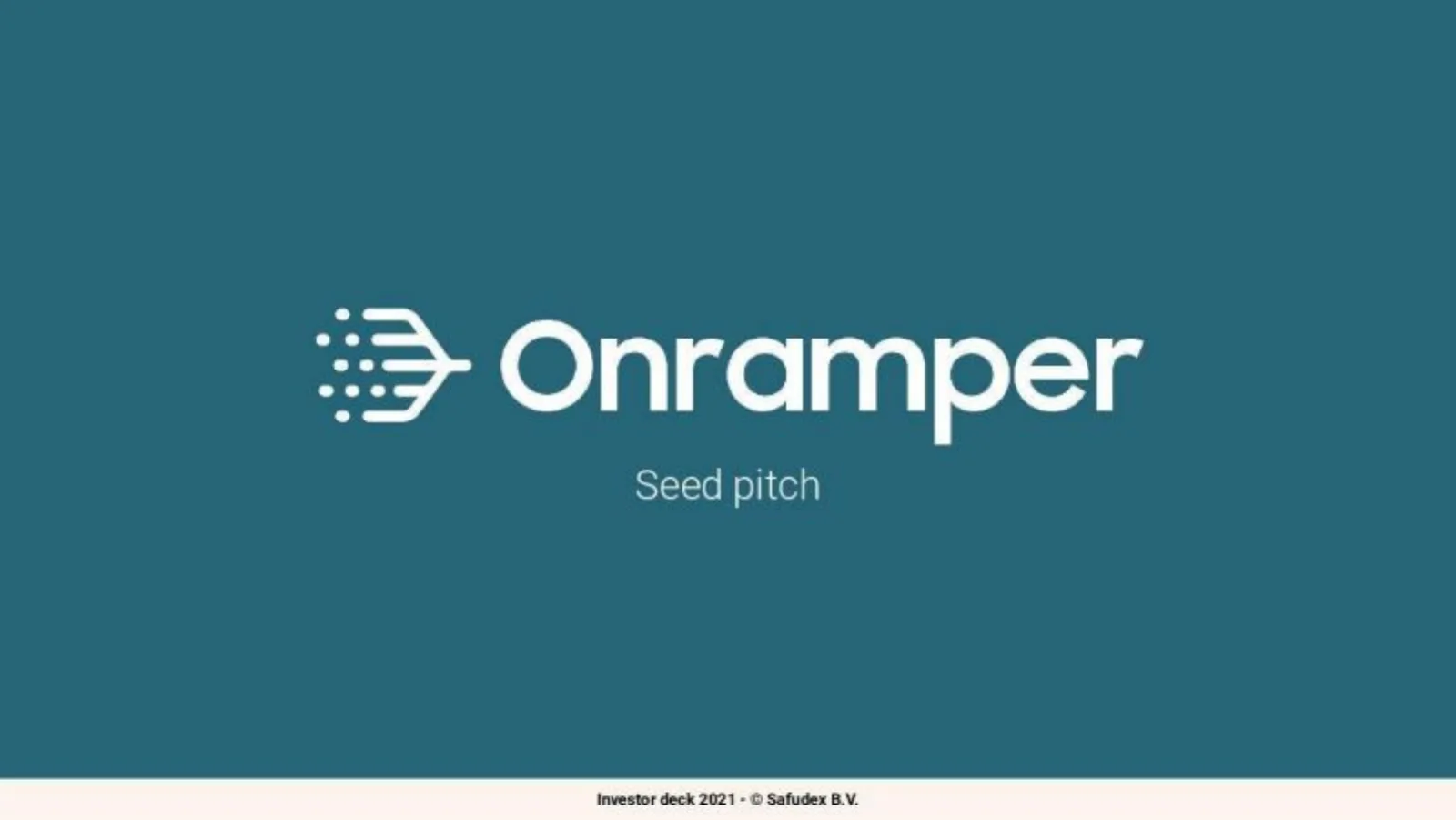 Onramper pitch deck slide