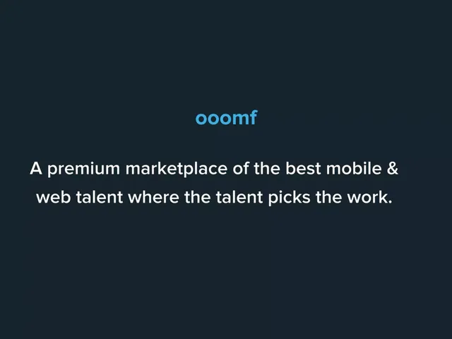 Product / solution slide 4 from Ooomf (later Crew)