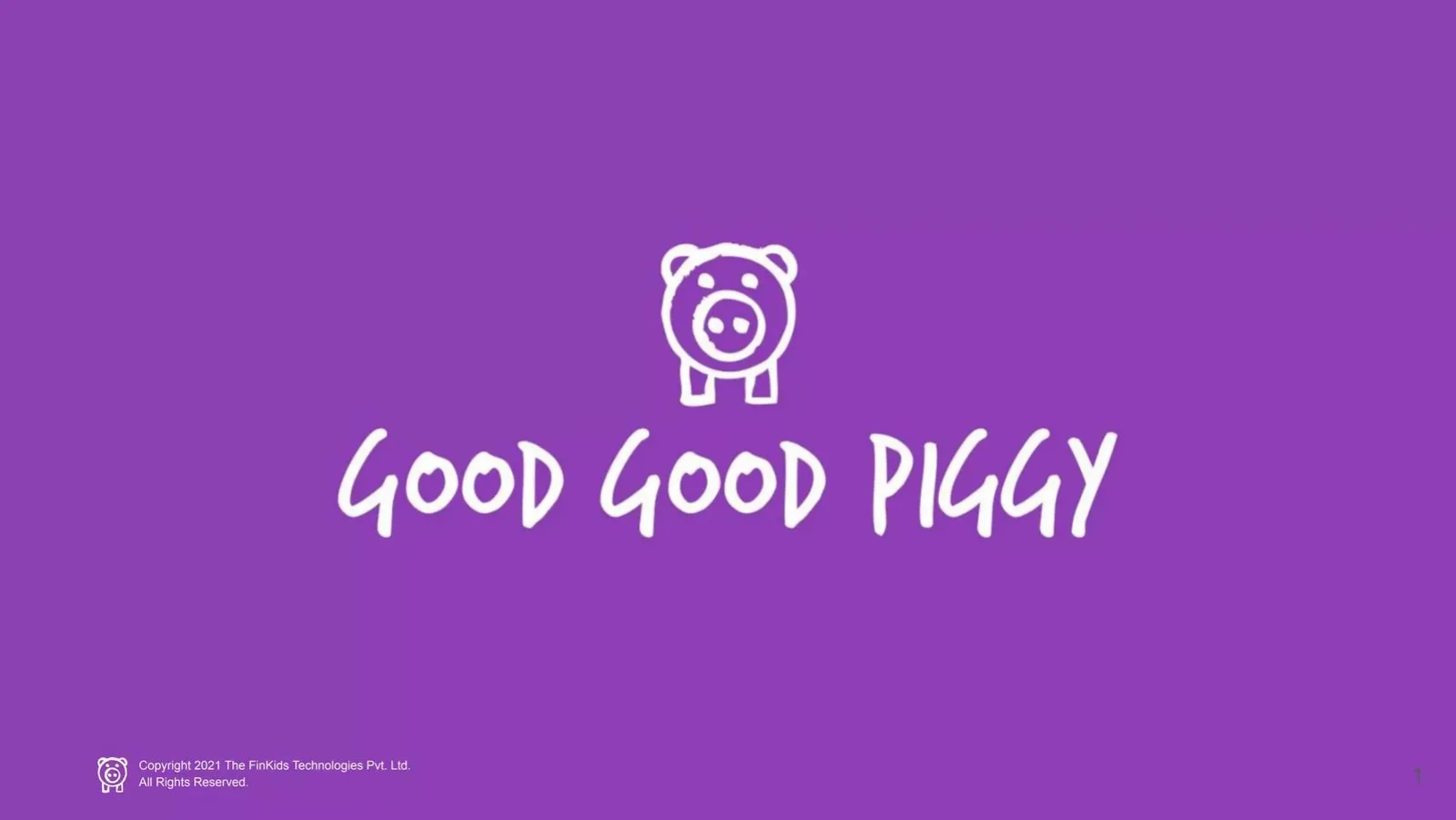 Good Good Piggy pitch deck slide