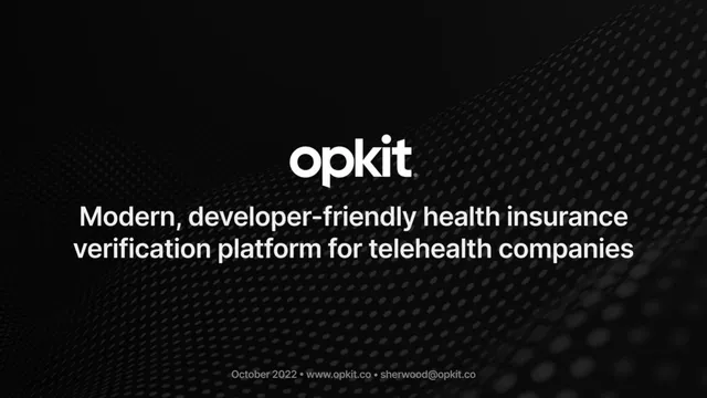 Opkit pitch deck cover
