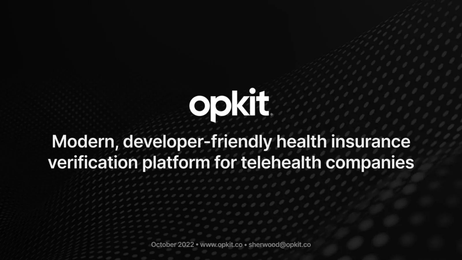 Opkit pitch deck slide