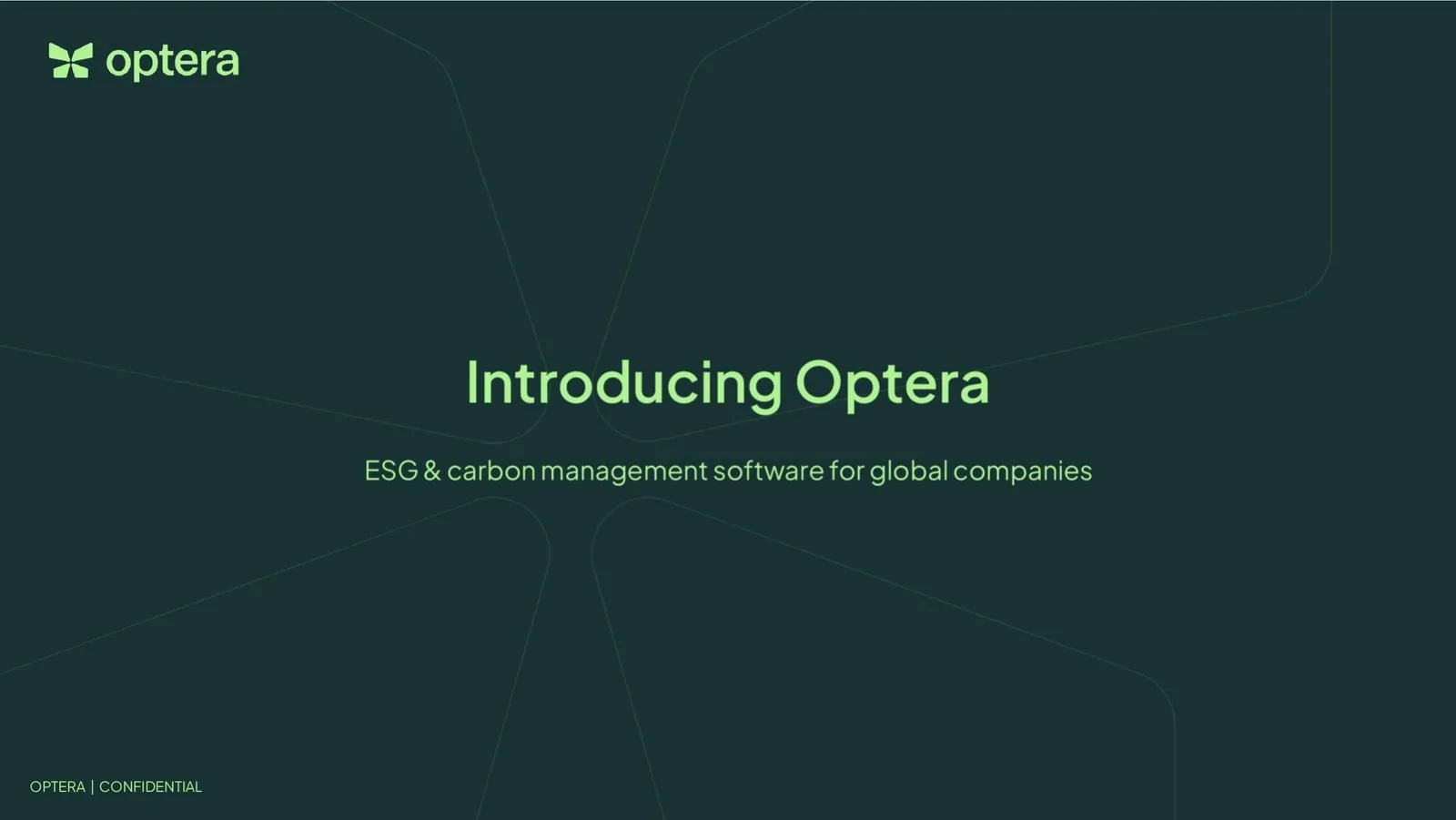 Optera pitch deck slide