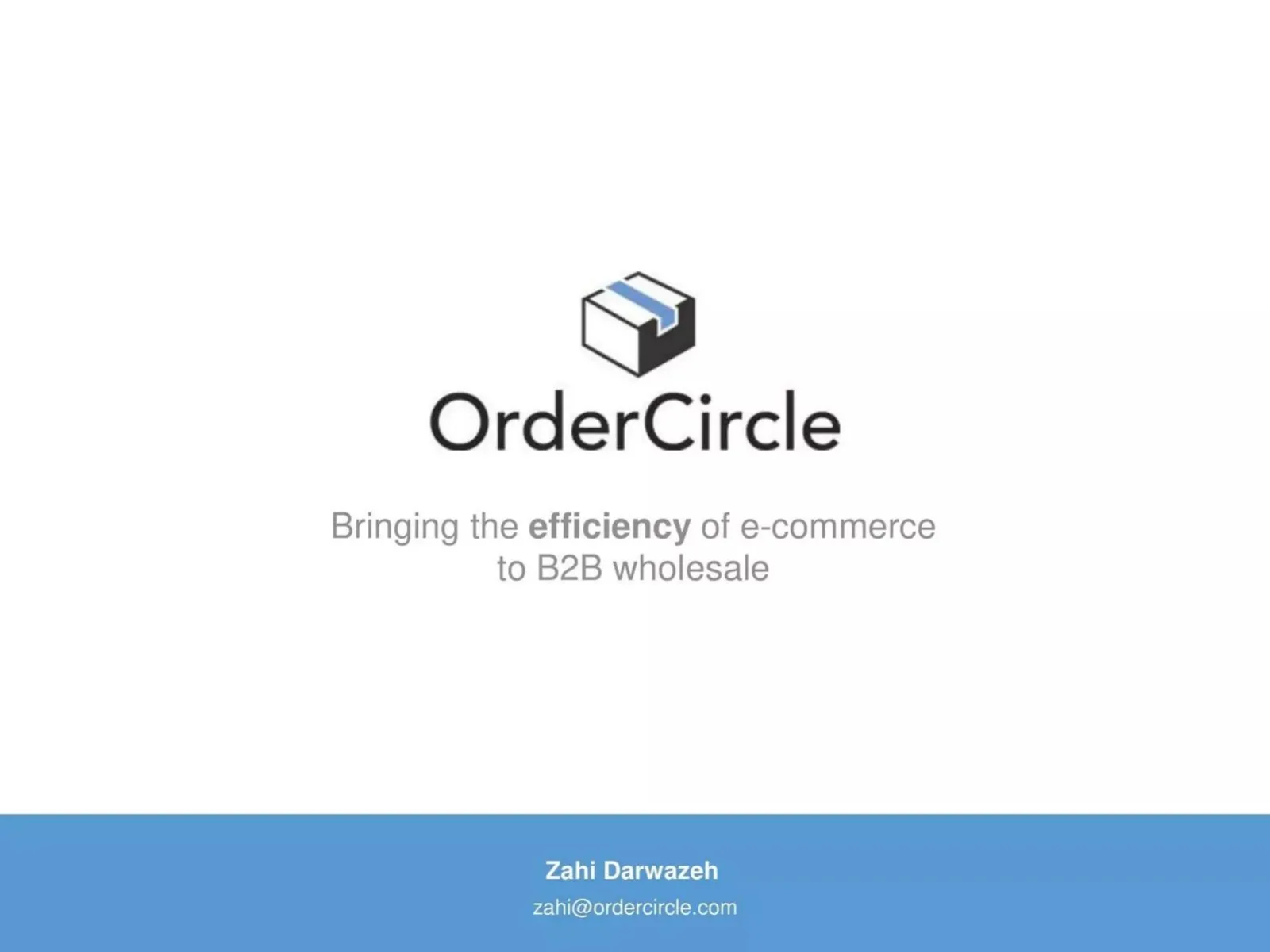 OrderCircle pitch deck slide