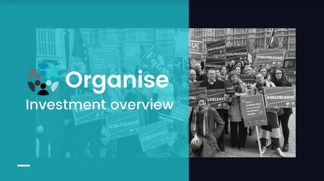 Organise pitch deck cover