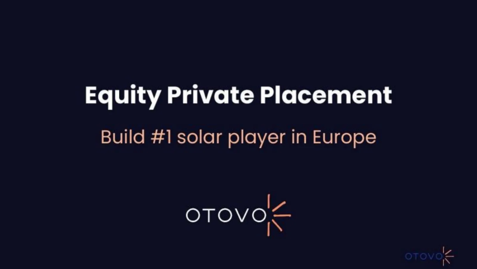 Otovo pitch deck slide