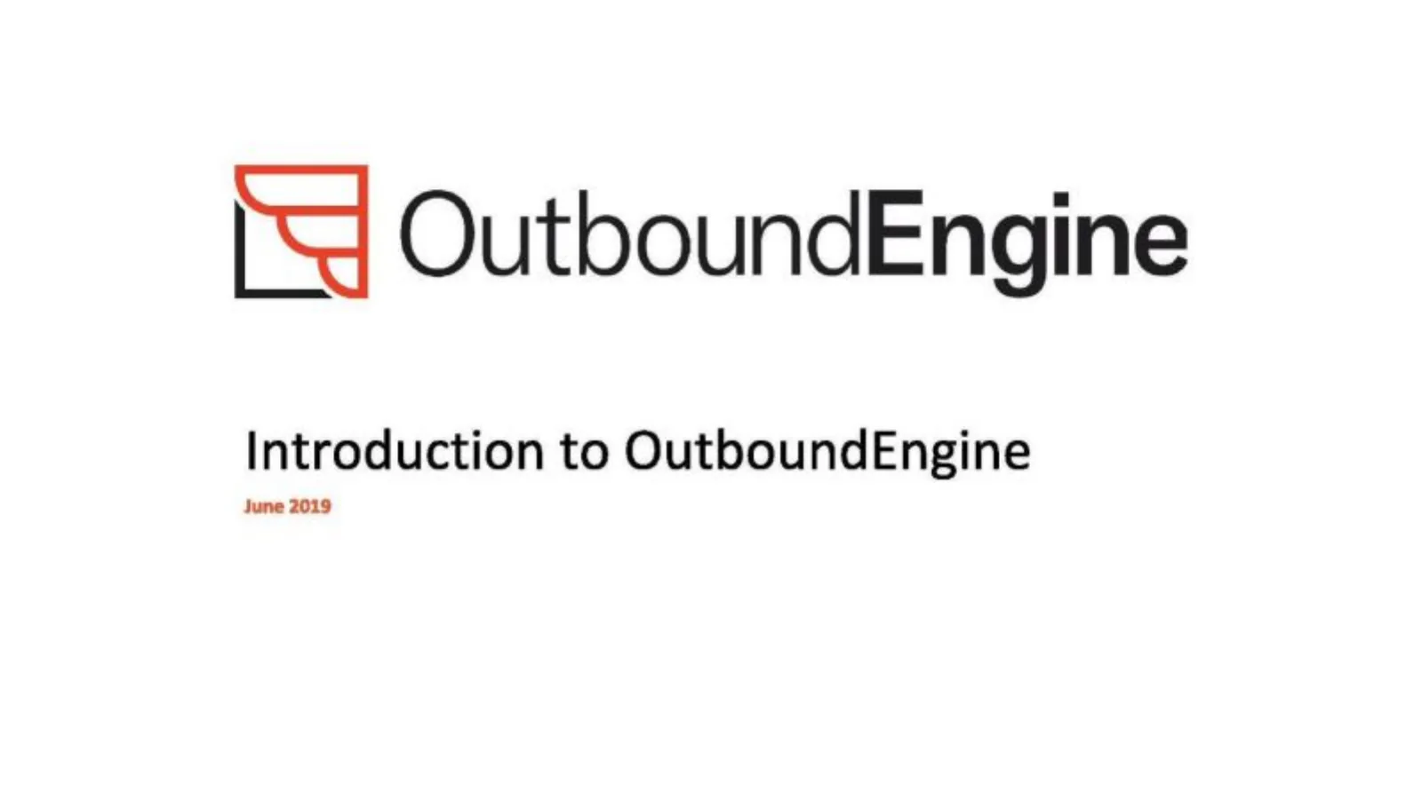 OutboundEngine pitch deck slide