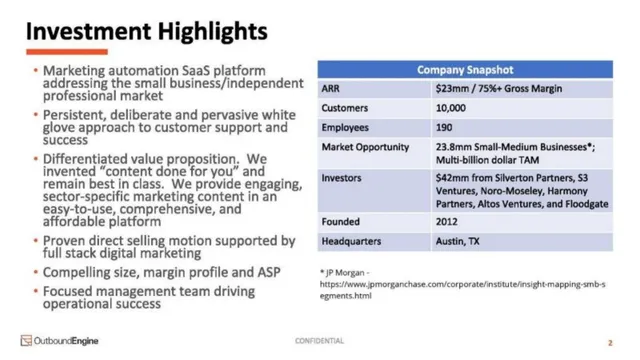 Company overview slide 2 from OutboundEngine