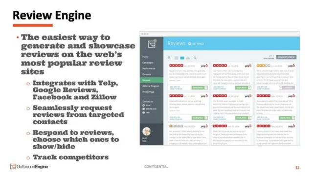 Product / solution slide 13 from OutboundEngine