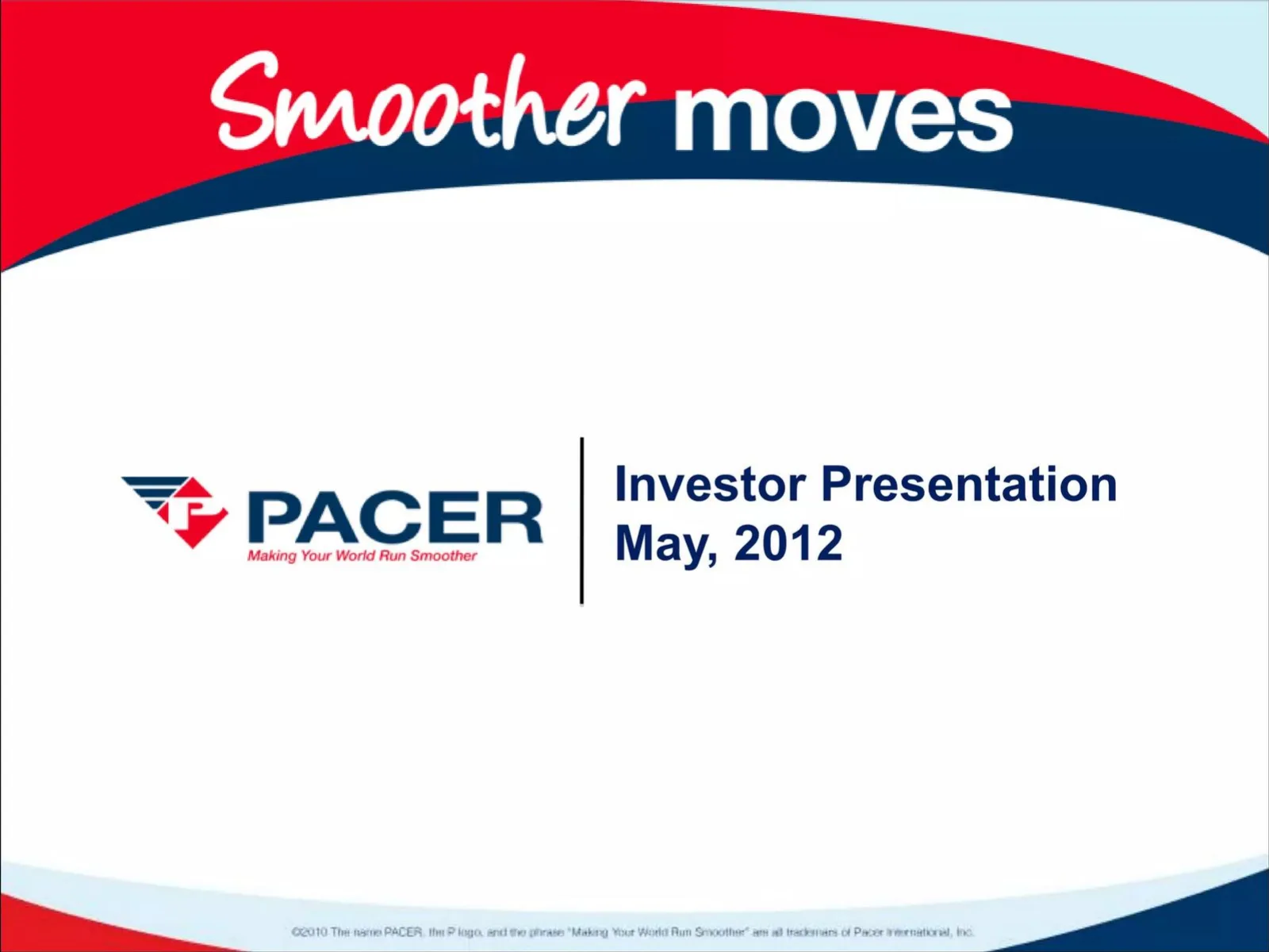 Pacer International pitch deck slide