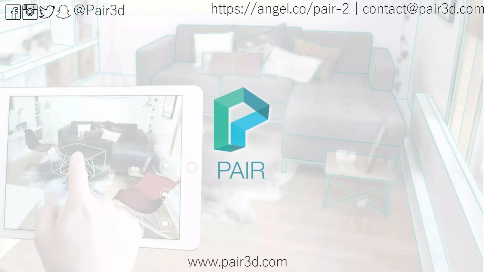 Pair (formerly Pair3D) pitch deck slide