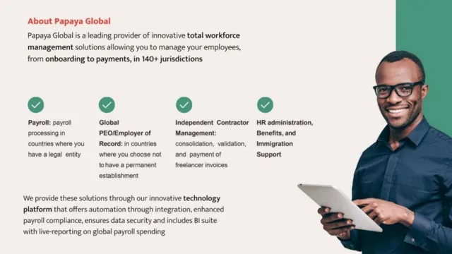 Product / solution slide 2 from Papaya Global