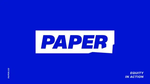 Paper pitch deck cover