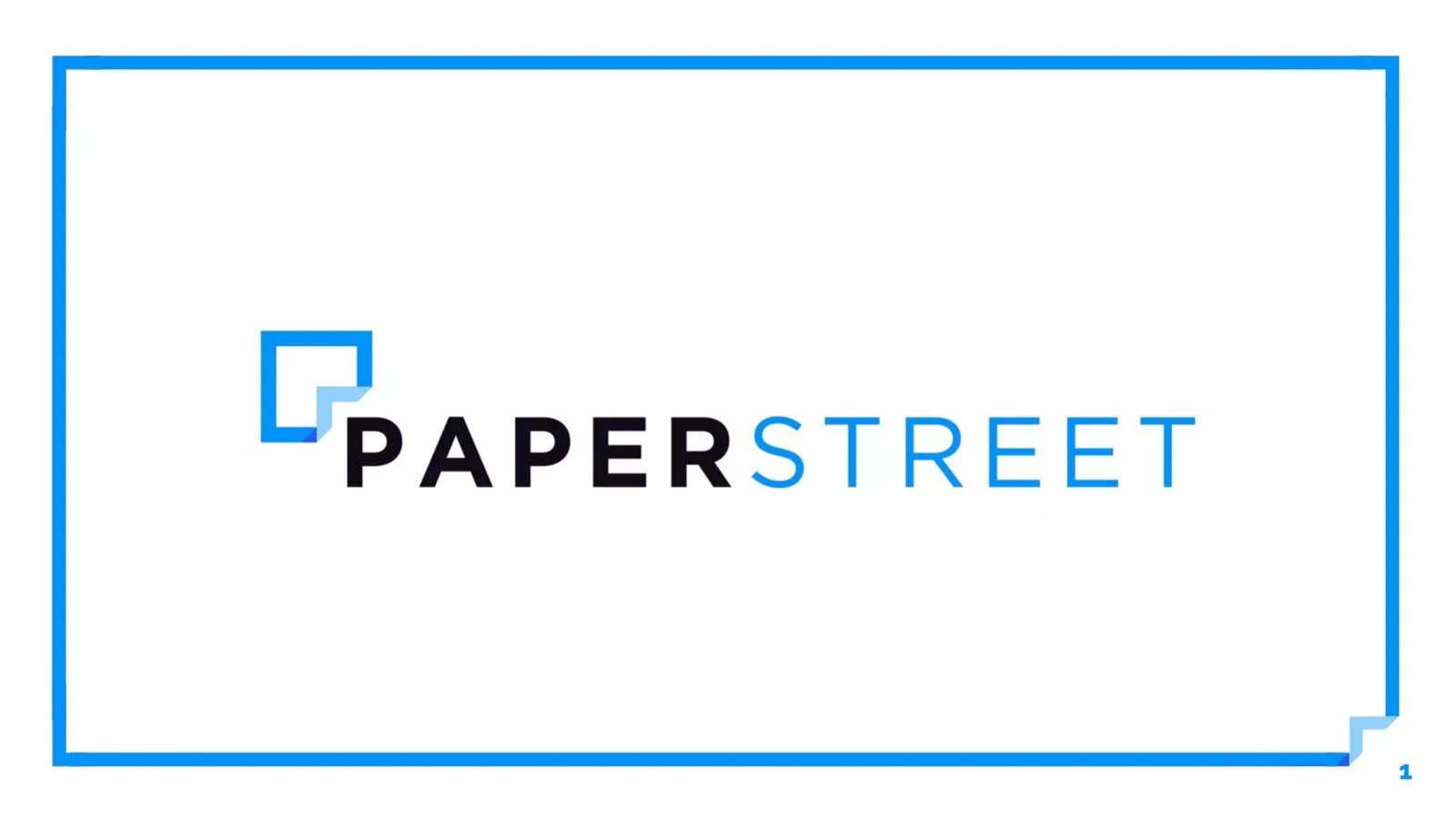 Paperstreet pitch deck slide