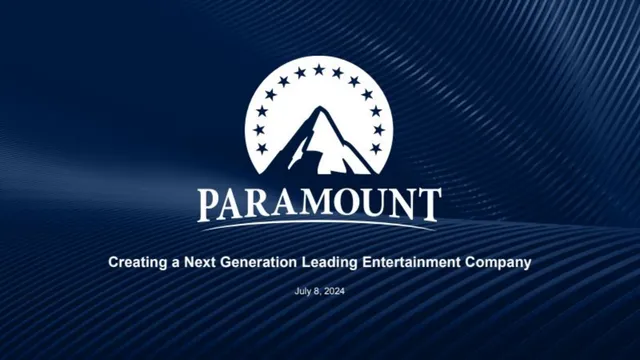 Skydance × Paramount Acquisition pitch deck cover