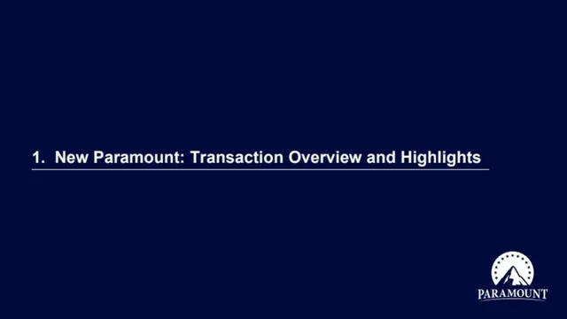 Section divider slide 6 from Skydance × Paramount Acquisition
