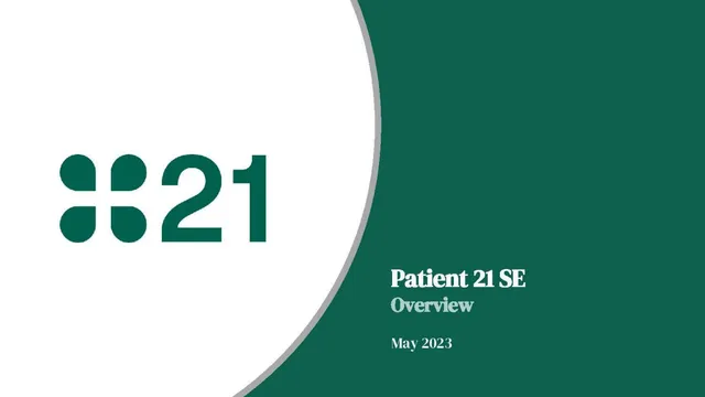 Patient21 pitch deck cover