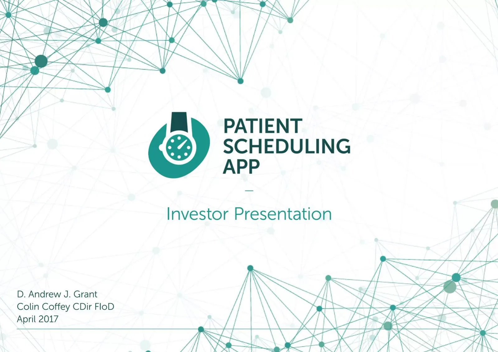 PatientSchedulingApp Ltd pitch deck slide