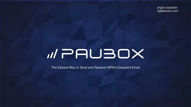Paubox pitch deck cover