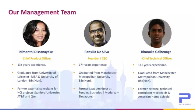 Team slide 3 from PayMaster Plus