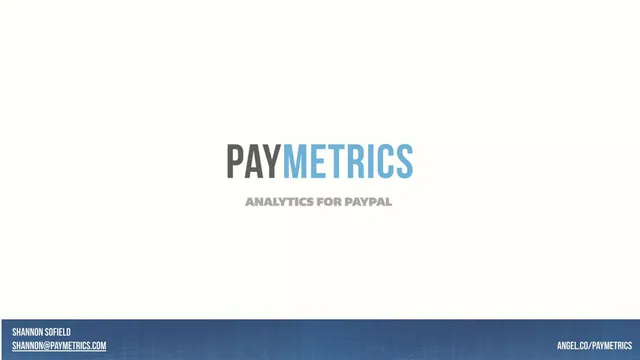 Paymetrics pitch deck cover