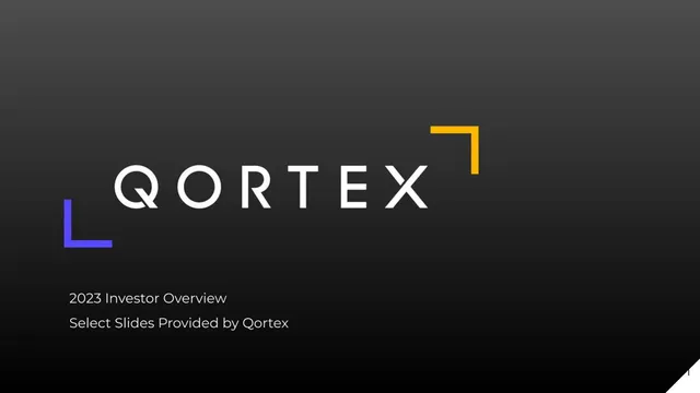 Cover slide 1 from Qortex