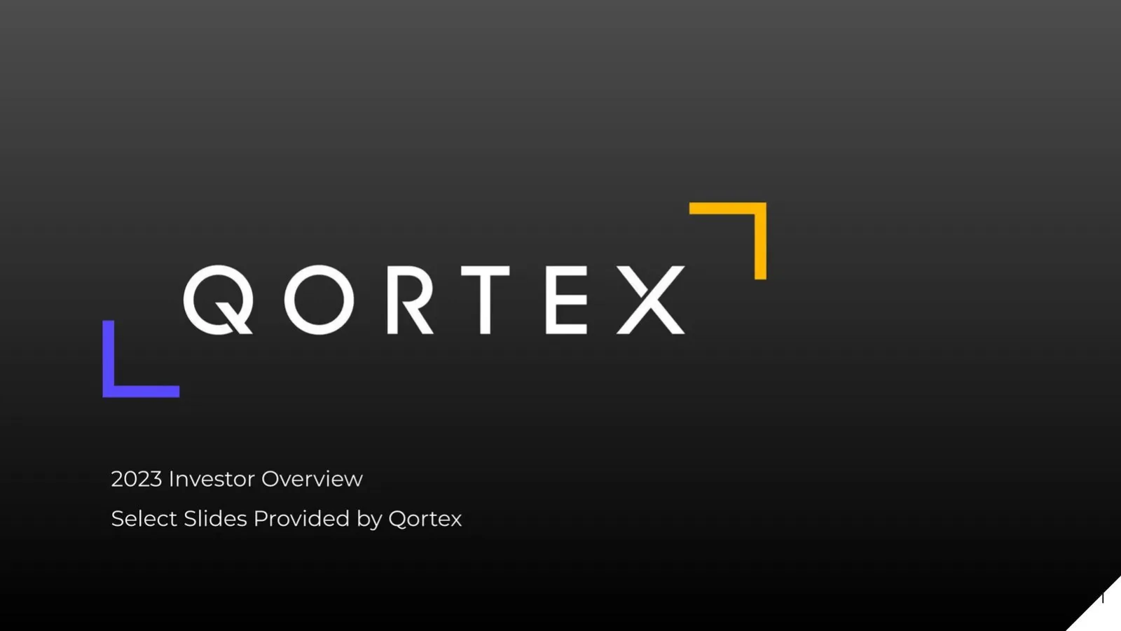 Qortex pitch deck slide