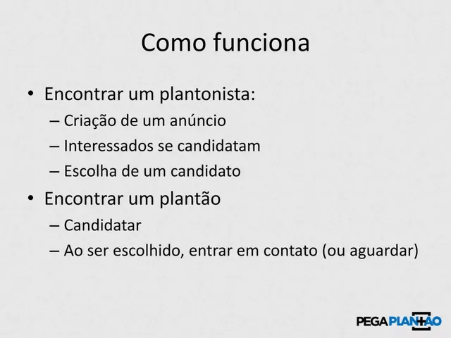 Product / solution slide 6 from Pega Plantão