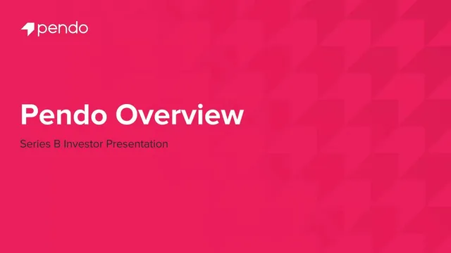 Pendo pitch deck cover