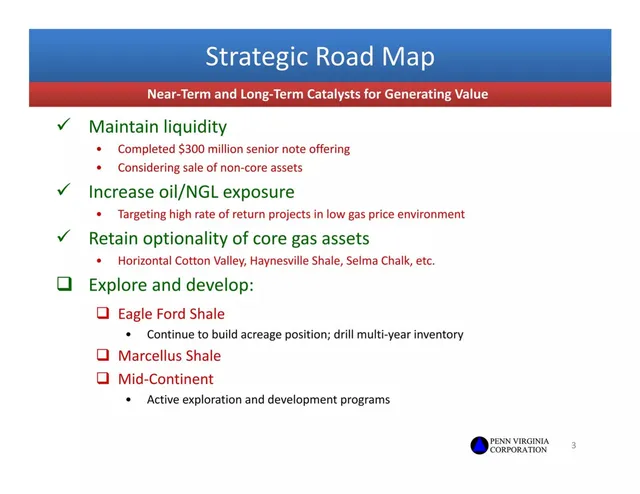 Roadmap slide 3 from Penn Virginia Corporation