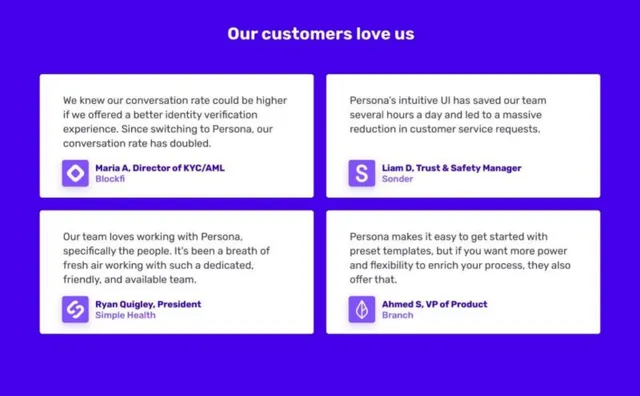 Reviews / testimonials / feedback slide 11 from Persona