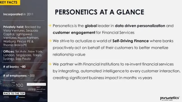 Company overview slide 2 from Personetics