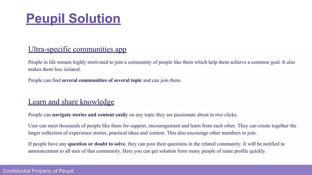 Product / solution slide 6 from Peupil