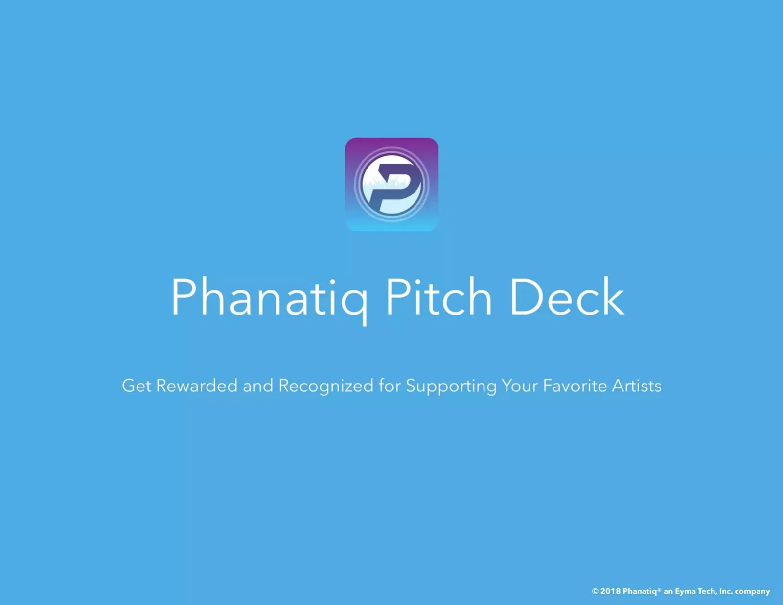 Phanatiq pitch deck slide