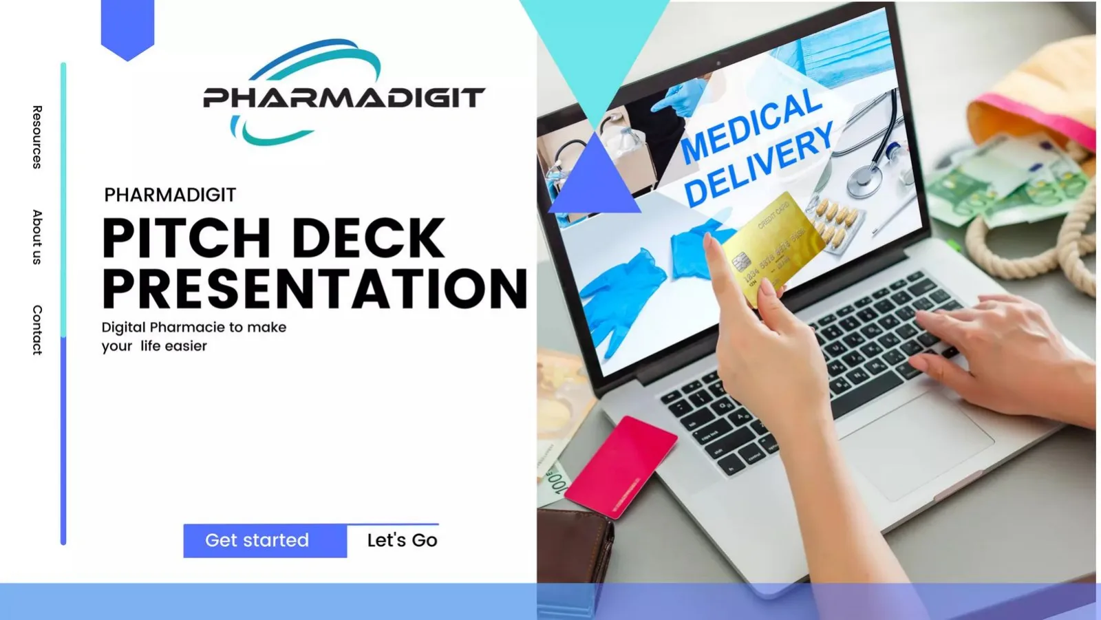 Pharmadigit pitch deck slide