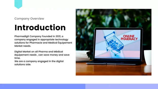 Company overview slide 2 from Pharmadigit
