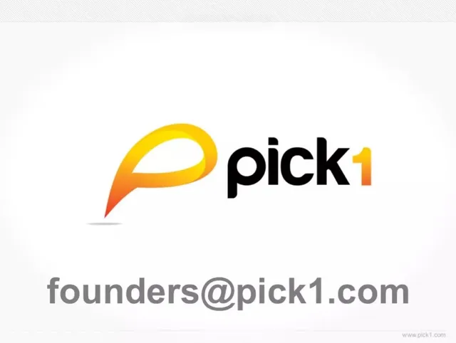 Pick1 pitch deck cover