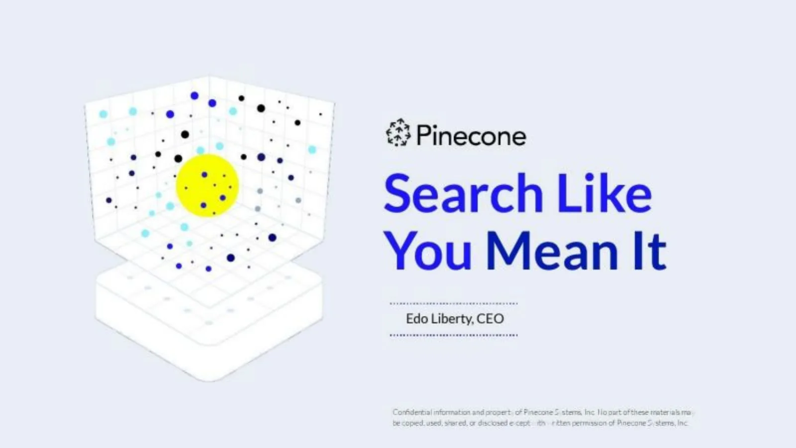 Pinecone pitch deck slide