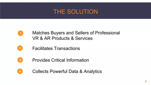 Product / solution slide 6 from PipelineVR
