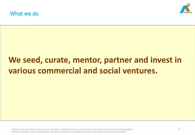Company overview slide 2 from Plan A Ventures