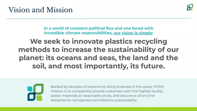 Vision slide 2 from Planet Clean Recycling Intl. (PCRI)
