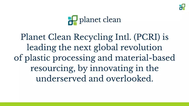 Vision slide 5 from Planet Clean Recycling Intl. (PCRI)