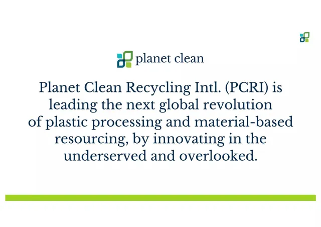 Vision slide 4 from PlanetClean Recycle Industries