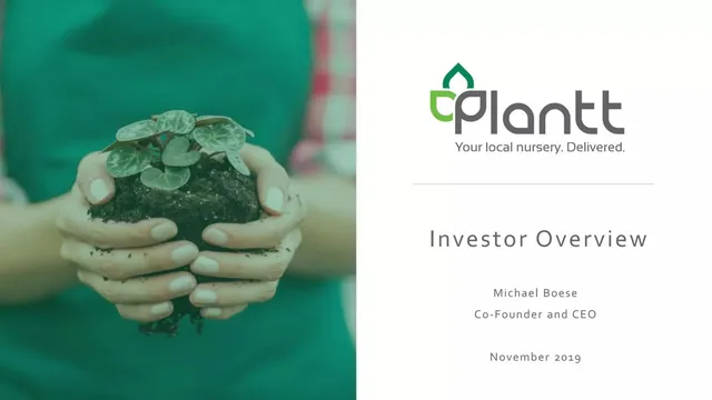 Plantt pitch deck cover