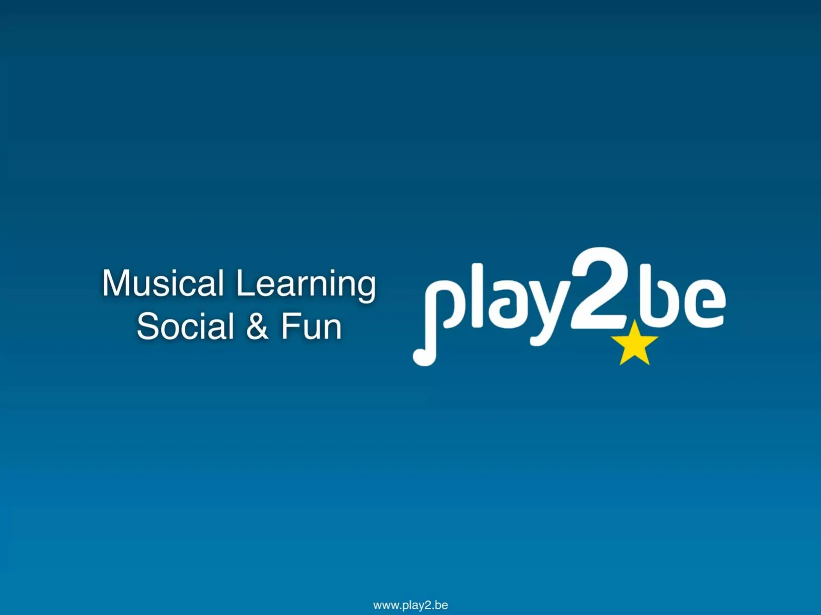 Play2be pitch deck slide