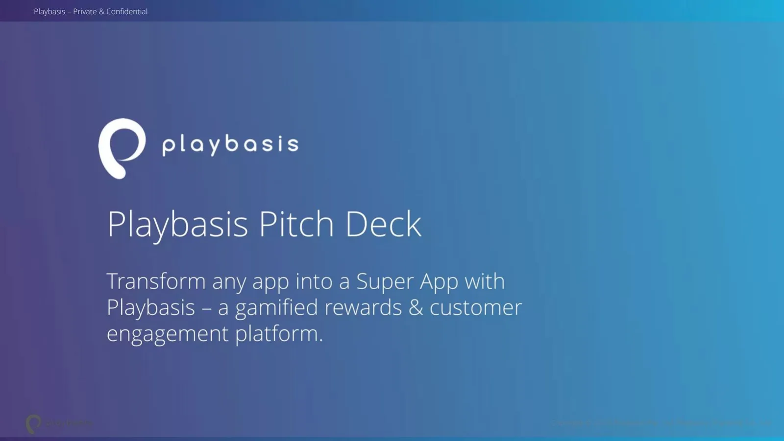 Playbasis pitch deck slide