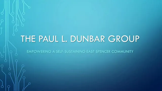 The Paul L. Dunbar Group (PLDG) pitch deck cover